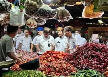 TPID Sidak Harga Bahan Pokok di Pasar Rangkasbitung, Ini Hasilnya