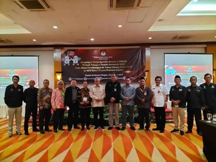 Cek Tahapan Pemilu, DPR Kunjungi KPU Kota Cilegon