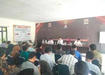 Komisi Pemilihan Umum (KPU) Pandeglang, secara intensif terus melakukan koordinasi dengan para PPK, Senin (30/1/2023). (ISTIMEWA)