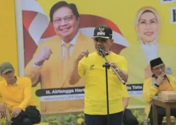 Ketua DPD II Partai Golkar Kota Tangerang Sachrudin dalam sebuah acara. FOTO: DOKUMEN/SATELIT NEWS.COM