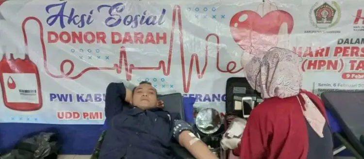 PWI Kabupaten Tangerang Gelar Donor Darah di Graha Pemuda Tigaraksa
