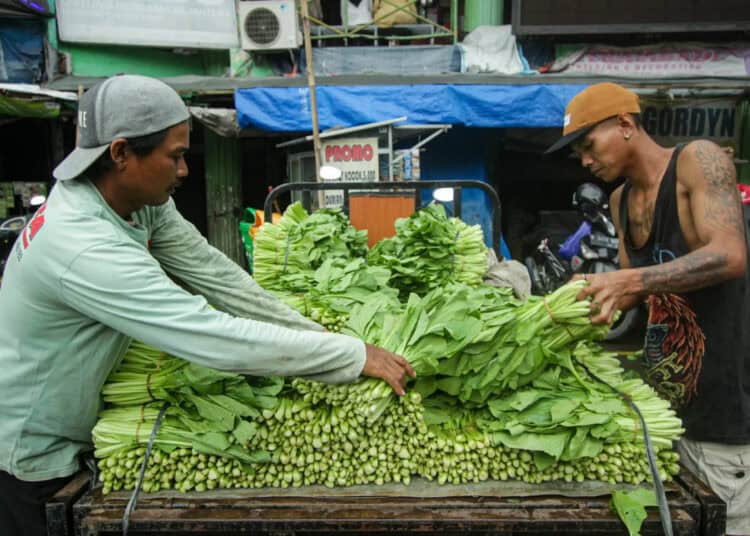 Foto Aktifitas Pedagang Sayuran di Pasar Anyar Tangerang