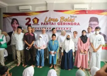 Peringati HUT ke-15, Gerindra Tangsel Santuni 100 Anak Yatim