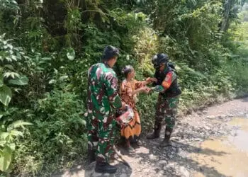 Patroli Wilayah, Anggota Koramil 0115 Cimanggu Kodim 0601 Pandeglang Sisir Kawasan Pedalaman