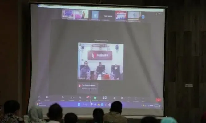SAMBUTAN: Sekretaris Jenderal (Sekjen) Bawaslu Ichsan Fuady, saat memberikan sambutan melalui daring Diskusi Kelompok Terpumpun Advokasi Hukum Pencegahan Tindak Pidana Korupsi dalam Penggunaan Dana Hibah pada Pemilihan Gubernur, Bupati, dan Wali Kota di Kota Bogor. (ISTIMEWA)