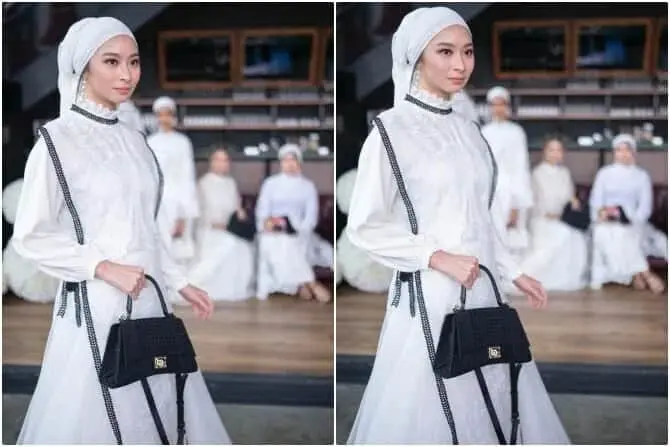 Inspirasi Busana Raya dengan Warna Broken White