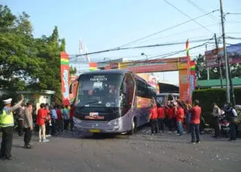 Mudik gratis pengusaha warmindo, kembali digelar. (ISTIMEWA)