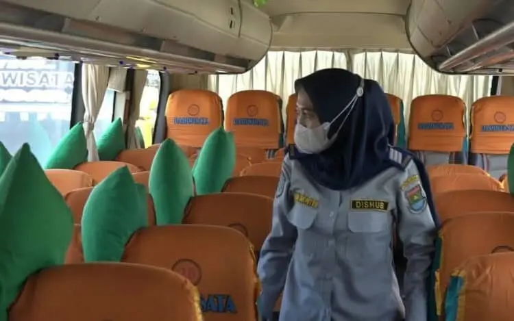 Dishub Kabupaten Tangerang Cek Kelaikan Belasan Bus