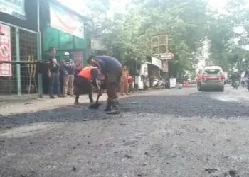 Jelang Mudik, Perbaikan Jalan di Lebak Dikebut