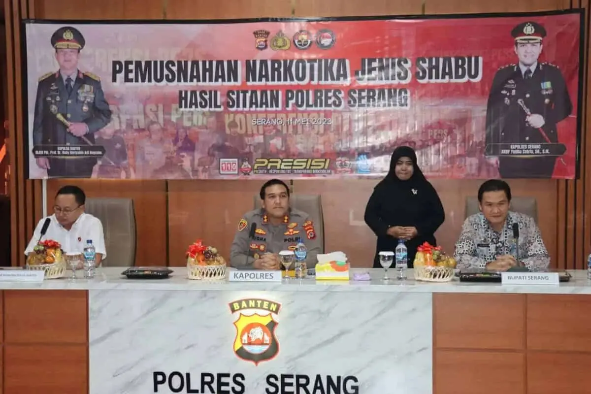 Satresnarkoba Polres Serang Musnahkan 4,7 Kg Sabu