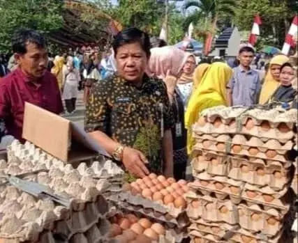 Bantu Menekan Harga, Diskoumperindag Kabupaten Serang Gelar OP Telur Ayam
