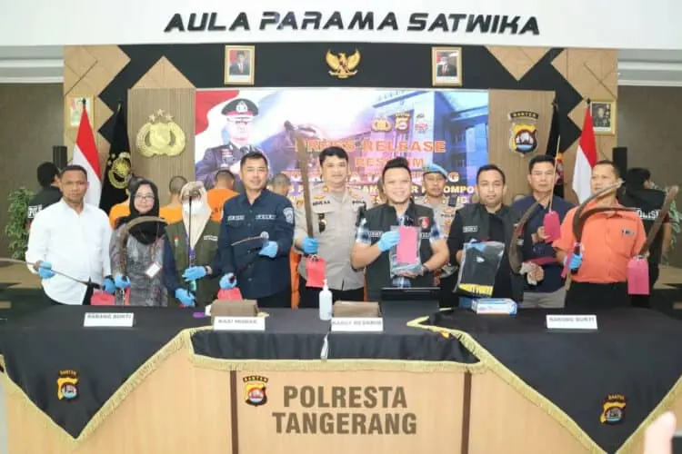 16 Anggota Gangster di Kabupaten Tangerang Terancam Penjara 10 Tahun