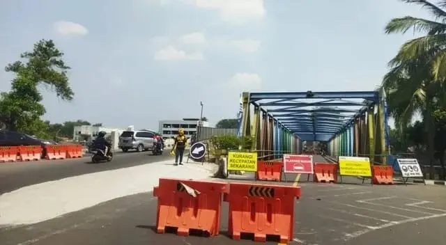 Jembatan Cisadane B Kota Tangerang Ditutup, Rekayasa Lalu Lintas Diterapkan