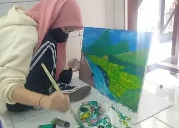 Gadis Tunarungu Asal Lebak Sering Juara Melukis tingkat Kabupaten/ Provinsi