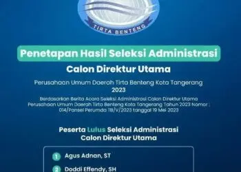 3 Nama Lolos Administrasi, 29 Mei 2023 Calon Dirut Perumdam Tirta Benteng Diumumkan