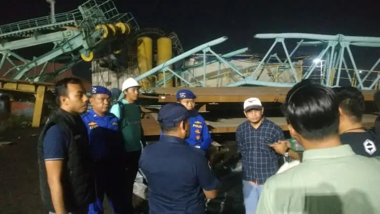Ditpolairud Polda Banten Tangani Kasus Laka Kerja di PT Samudra Marine 2