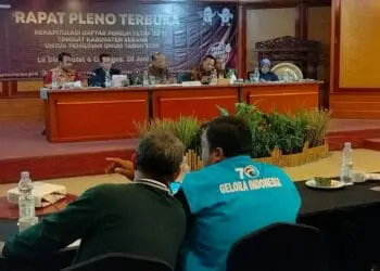 KPU Kabupaten Serang menggelar rapat pleno terbuka, terkait DPT Pemilu 2024. (ISTIMEWA)