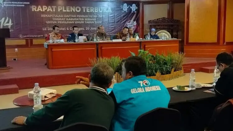Tok! Rapat Pleno KPU Kabupaten Serang Menetapkan Jumlah DPT Sebanyak 1.226.201