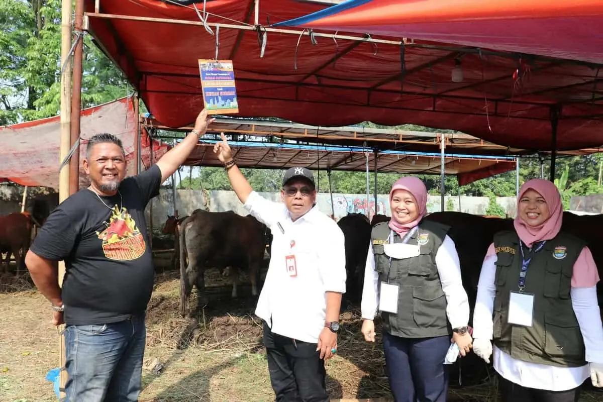 Lapak Penjualan Hewan Kurban di Kabupaten Tangerang Diperiksa