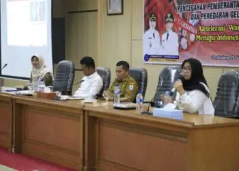 Kesbangpol Kabupaten Pandeglang sosialisasikan P4GN, dalam rangka upaya pencegahan dan pemberantasan narkoba. (ISTIMEWA)