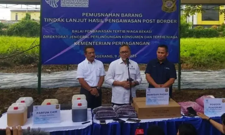 Kemendag Musnahkan Produk Impor Ilegal Senilai Rp 13,3 M di Kota Tangerang
