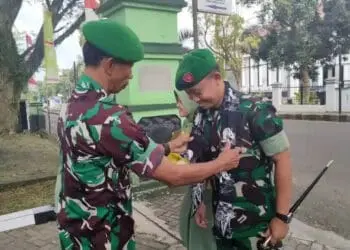 Kodim 0601 Pandeglang, laksanakan jumpa - lepas Dandim setempat, Kamis (1/6/2023). (ISTIMEWA)