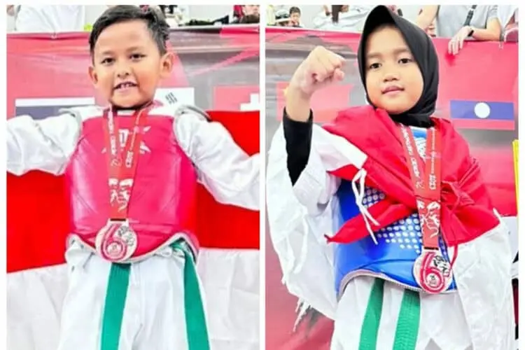 Ikuti Kejuaraan di Thailand, 2 Atlet Taekwondo Kota Serang Sabet 2 Medali