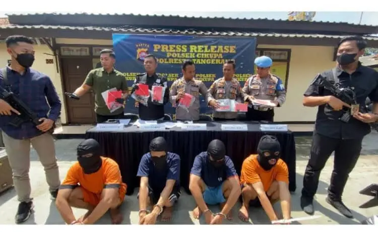 Curi 5 Motor, 4 Pelaku Diringkus Polsek Cikupa