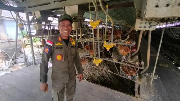 MONITOR - Satuan Polisi Pamong Praja (Satpol PP) Kabupaten Serang memastikan segera membongkar bangunan peternakan ayam milik PT. Sumber Rezeki Baru Semesta di Kampung Cadas, Desa Sukamenak, Kecamatan Cikeusal. (DOKUMEN/SATELIT NEWS)