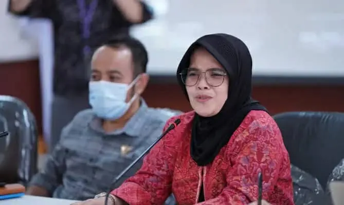 PEMAPARAN: Anggota Bawaslu Lolly Suhenty yang saat ini menjadi Pelaksana harian Ketua Bawaslu saat memberikan pemaparan dalam berdiskusi dengan Komisi Perlindungan Anak Indonesia (KPAI) Peta Nasional Potensi Kerawanan Pemilu Serentak Tahun 2024 Menurut Indeks Kerawanan Pemilu Tahun 2024 di Jakarta, Kamis (30/3/2023). (DOK BAWASLU)