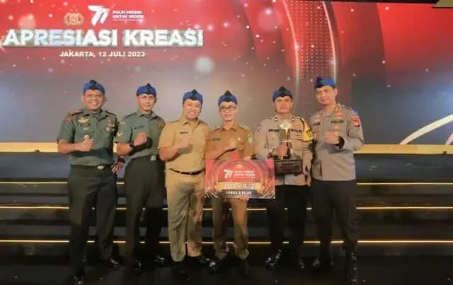 Kelurahan Cimone, Kota Tangerang Juara 2 Lomba 3 Pilar HUT Bhayangkara ke-77 tingkat Nasional