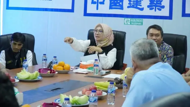 Bupati Irna Sambangi Perusahaan Pengembang Jalan Tol Serang - Panimbang, Ini Tujuannya