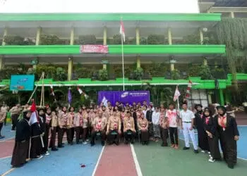 Peringati Hari Pramuka Ke 62, Ratusan Siswa SMK Pustek Serpong Ikuti Upacara