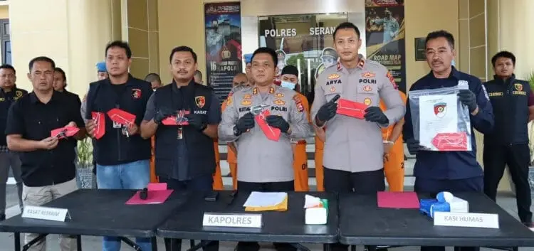 Polres Serang Bekuk Komplotan Pelaku Curanmor, Dua Ditembak
