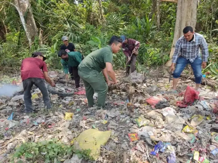 Potensi Kebakaran Hutan TNUK Tinggi, Pegawainya Bersihkan Sampah dan Daun Kering