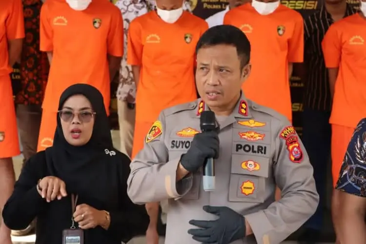 5 Pelaku dan 14 Motor Hasil Curian Diamankan Satreskrim Polres Lebak