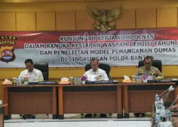 Kompolnas Cek Kesiapan Waspam Pemilu 2024 di Polda Banten