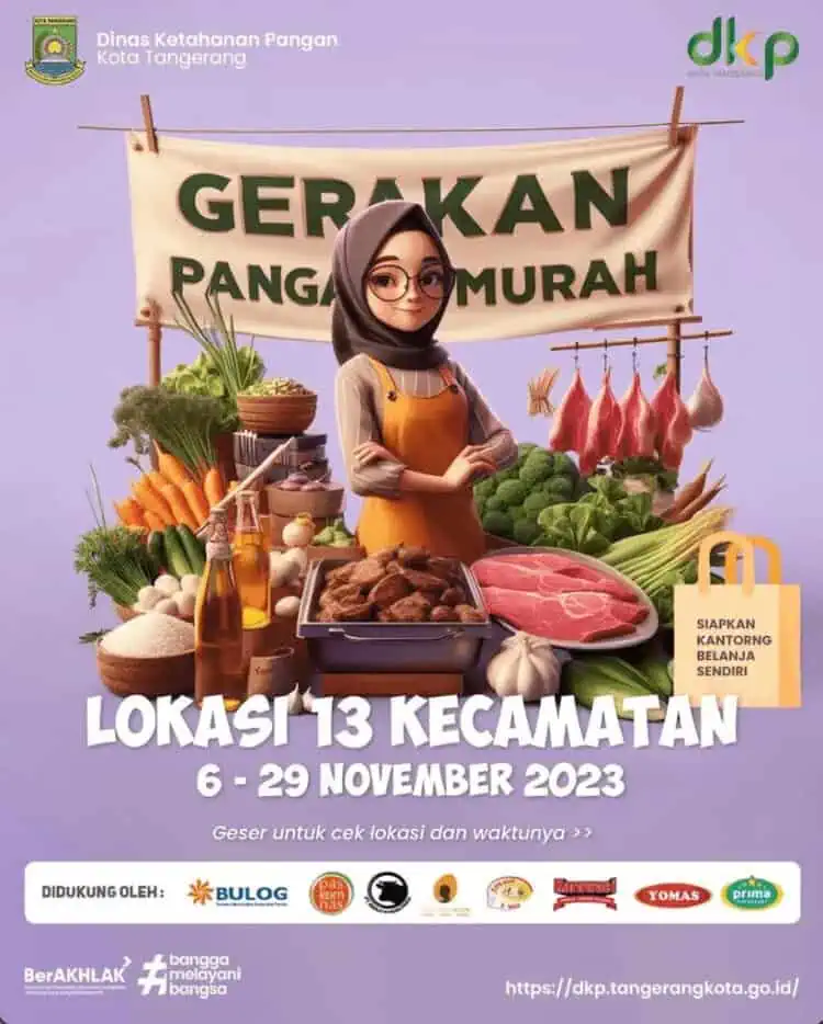 Pemkot Tangerang Akan Kembali Gelar Gerakan Pangan Murah, Ini Lokasinya