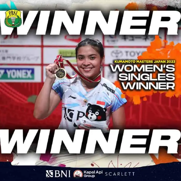 Kalahkan Chen Yu Fei, Gregoria Mariska Tunjung Juara