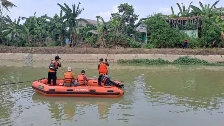 Sedang Bermain, Seorang Bocah Diduga Hilang Tenggelam di Sungai Sentul Kabupaten Serang