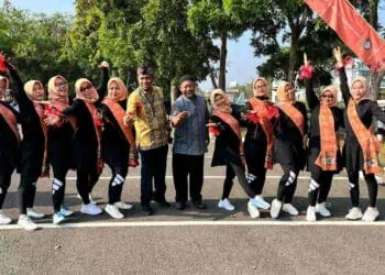 Pemprov Kenalkan Wastra Banten Melalui Senam Sehat. (ISTIMEWA)
