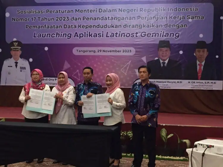 Dinas Dukcapil Kabupaten Tangerang Launching Aplikasi Latinost Gemilang