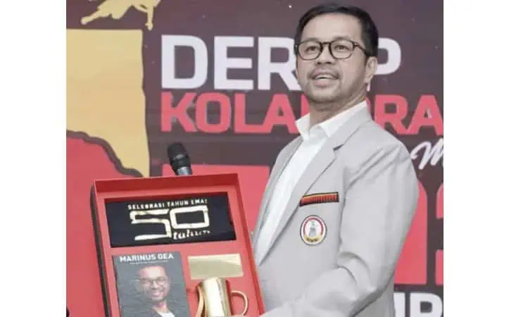 Anggota DPR Marinus Gea Luncurkan Buku 'Kepingan Kisah Anak Petani Karet'