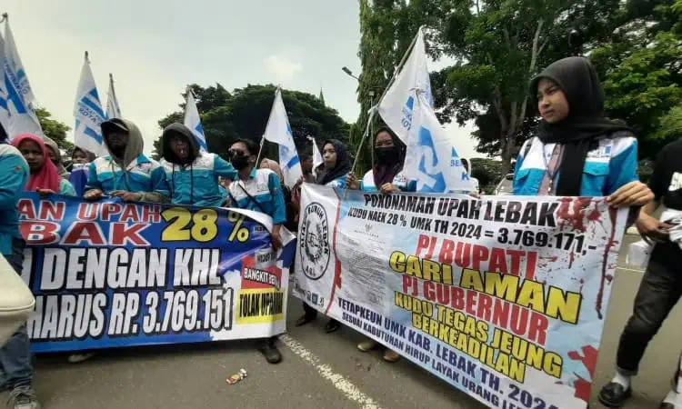 Kenaikan UMK Diusulkan Rp 33 Ribu, Buruh Lebak Kecewa