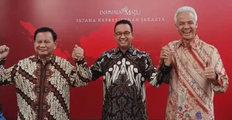 Prabowo Gibran Unggul Tipis Atas Ganjar-Mahfud