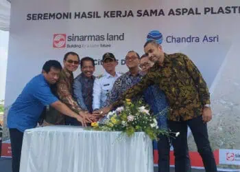 Pembangunan Jalan Aspal dengan Campuran Sampah Plastik di BSD City Diresmikan