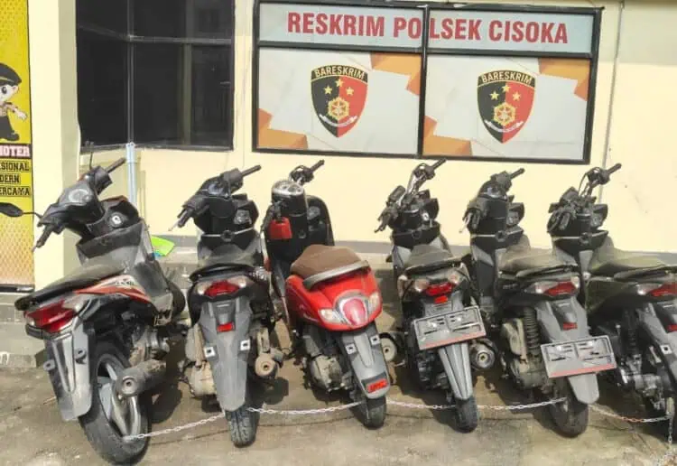 Polsek Cisoka Gagalkan Pengiriman 6 Motor Curian, 3 Penadah Ditangkap