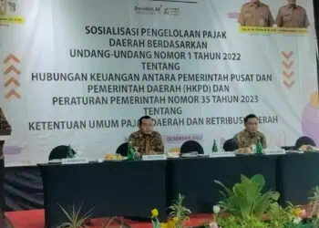 Penerimaan pajak BPHTB rendah, Bapenda Kabupaten Serang kumpulkan PPAT, Kamis (14/12/2023). (SIDIK/SATELITNEWS.COM)
