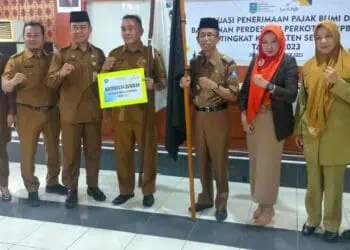 Bapenda Kabupaten Serang, menggelar evaluasi di ruang TB Suwandi Setda Kabupaten Serang. (ISTIMEWA)