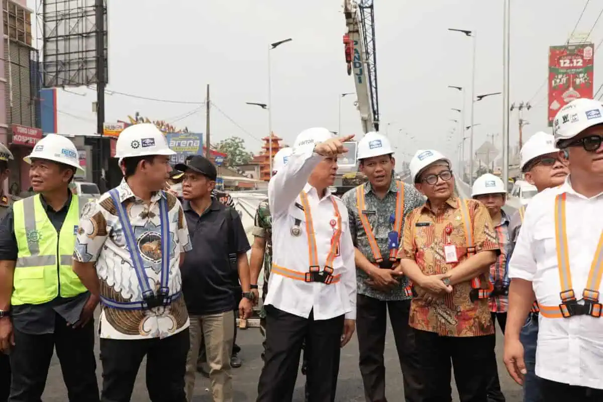Uji Coba Flyover Cisauk Dipantau Pj Bupati Tangerang